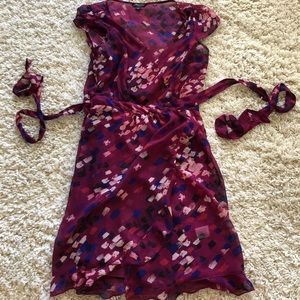 Maroon patterned dress